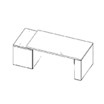 Geno Desk With Pedestal Right