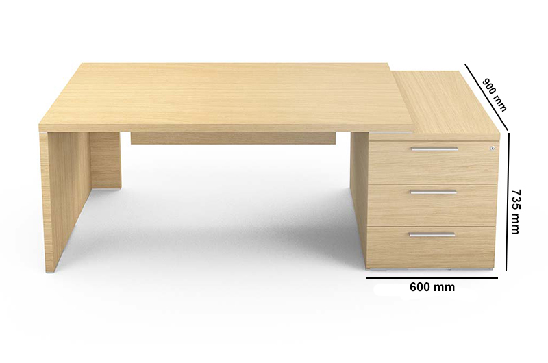 Geno – Rectangular Executive Desk With Panel Legs And Optional Return Supporting Pedestal. 01 Jpg Geno – Rectangular Executive Desk With Panel Legs And Optional Return Supporting Pedestal. 01 Jpg
