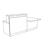 Small Desk with Left Side DDA Access Unit