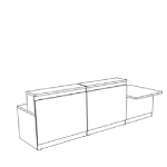 Medium Desk with Left DDA Access Unit