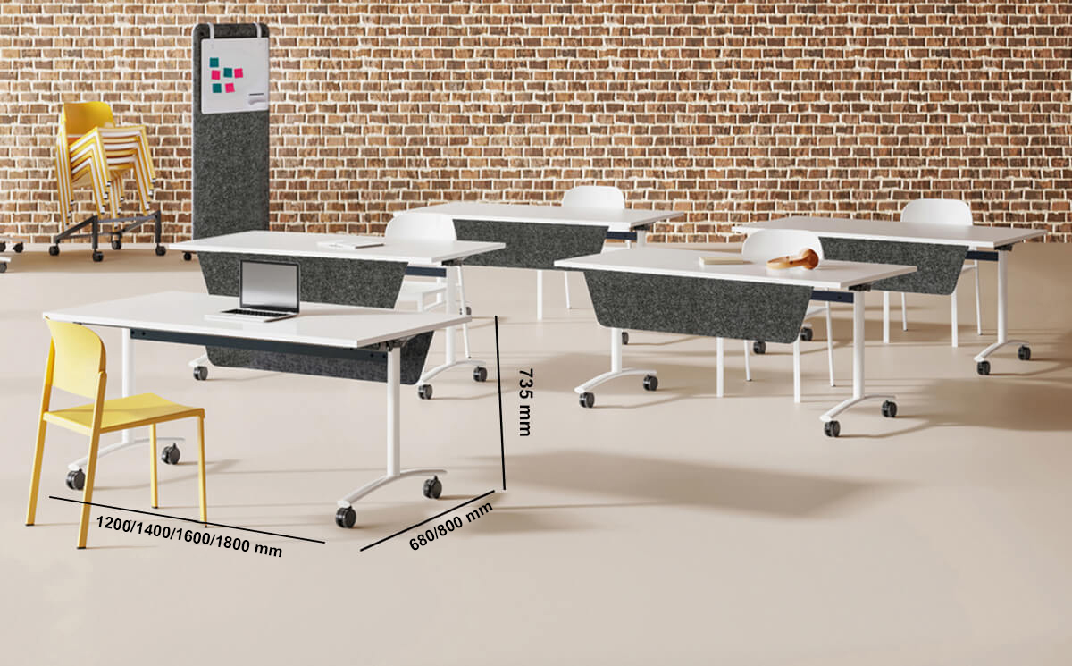 Tosca Flip Top Individual Desk With Modesty Panel Size Img Tosca Flip Top Individual Desk With Modesty Panel Size Img