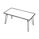 Rectangular Shape Table H-735 mm (4 and 6 Persons)