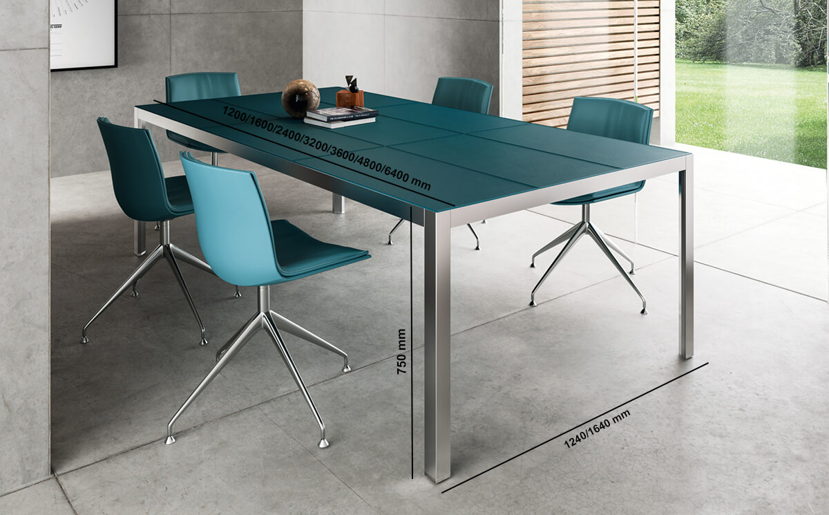 Harvey 10 – Meeting Table With Leather Top Harvey 10 – Meeting Table With Leather Top