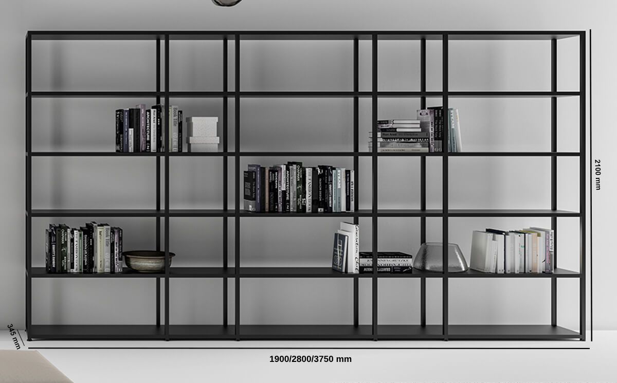 Harvey 17 – High Aluminium Frame Bookcases With Laquared Shelves Size Img Harvey 17 – High Aluminium Frame Bookcases With Laquared Shelves Size Img