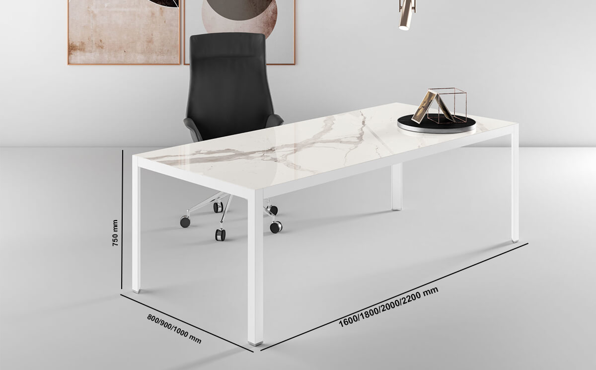 Harvey 5 – Laminam Top Executive Desk With Optional Credenza Unit Harvey 5 – Laminam Top Executive Desk With Optional Credenza Unit