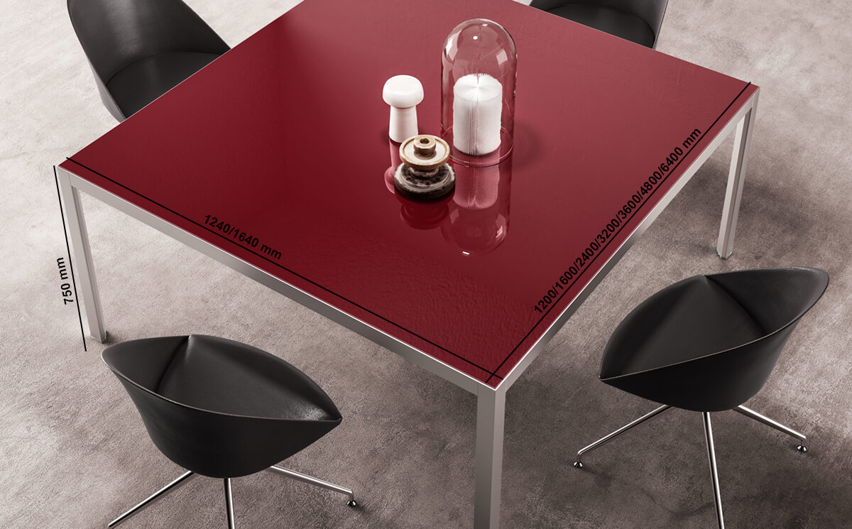 Harvey 8 – Meeting Table With Lacquered Glass Top Harvey 8 – Meeting Table With Lacquered Glass Top