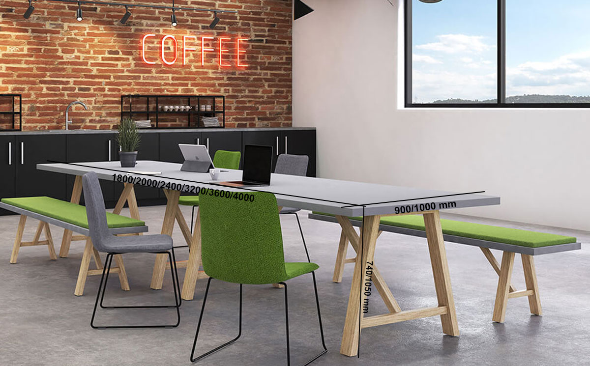 Jacopo 2 Rectangular Meeting Table With Wood Finish Leg Jacopo 2 Rectangular Meeting Table With Wood Finish Leg