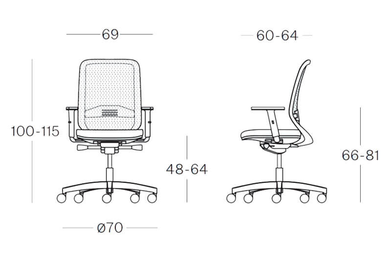 Brizio – Mesh Back Operative Chair Size Image Brizio – Mesh Back Operative Chair Size Image