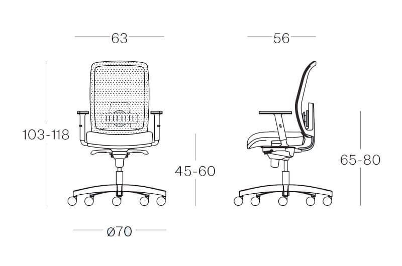 Jeno – Mesh Back Operative Chair Size Image Jeno – Mesh Back Operative Chair Size Image