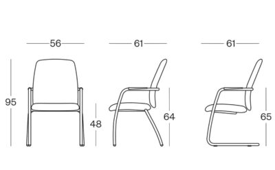 Size(high Back)key Visitor Chair