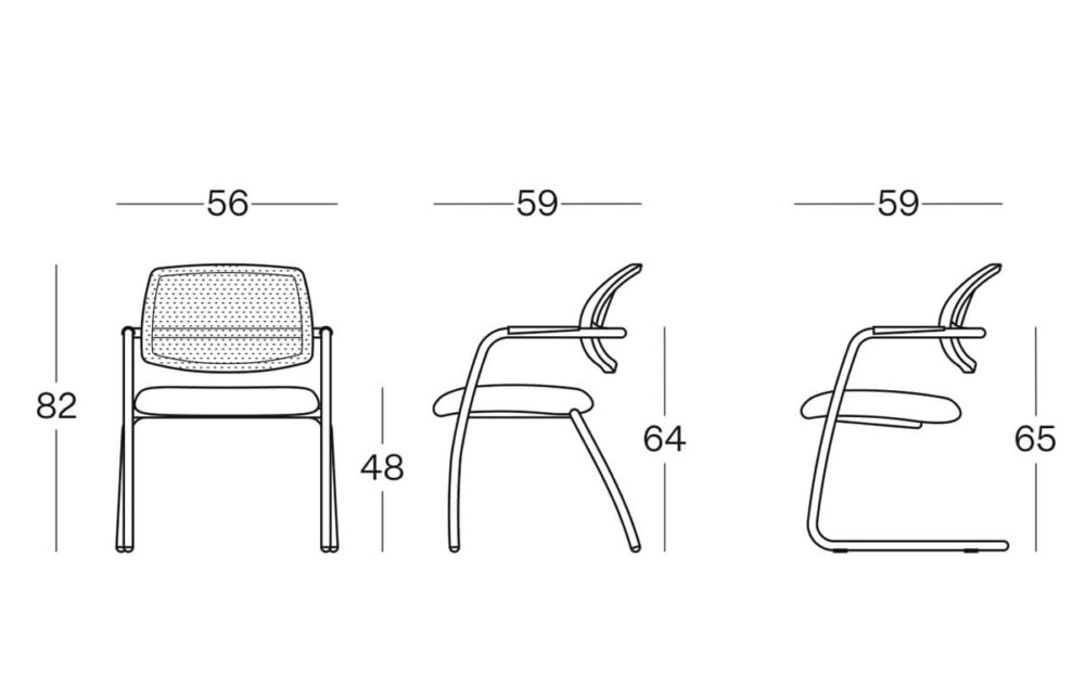Size(meshback)key Visitor Chair