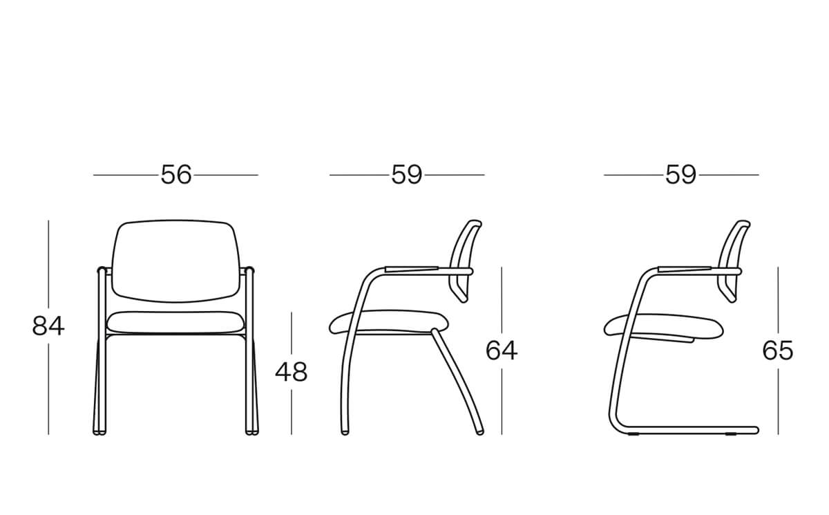Size(padded Back)key Visitor Chair Size(padded Back)key Visitor Chair
