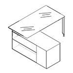 Desk with Credenza Unit