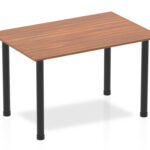 Etta Straight Table L1200 X D800 X H725 Walnut (black Post Leg)