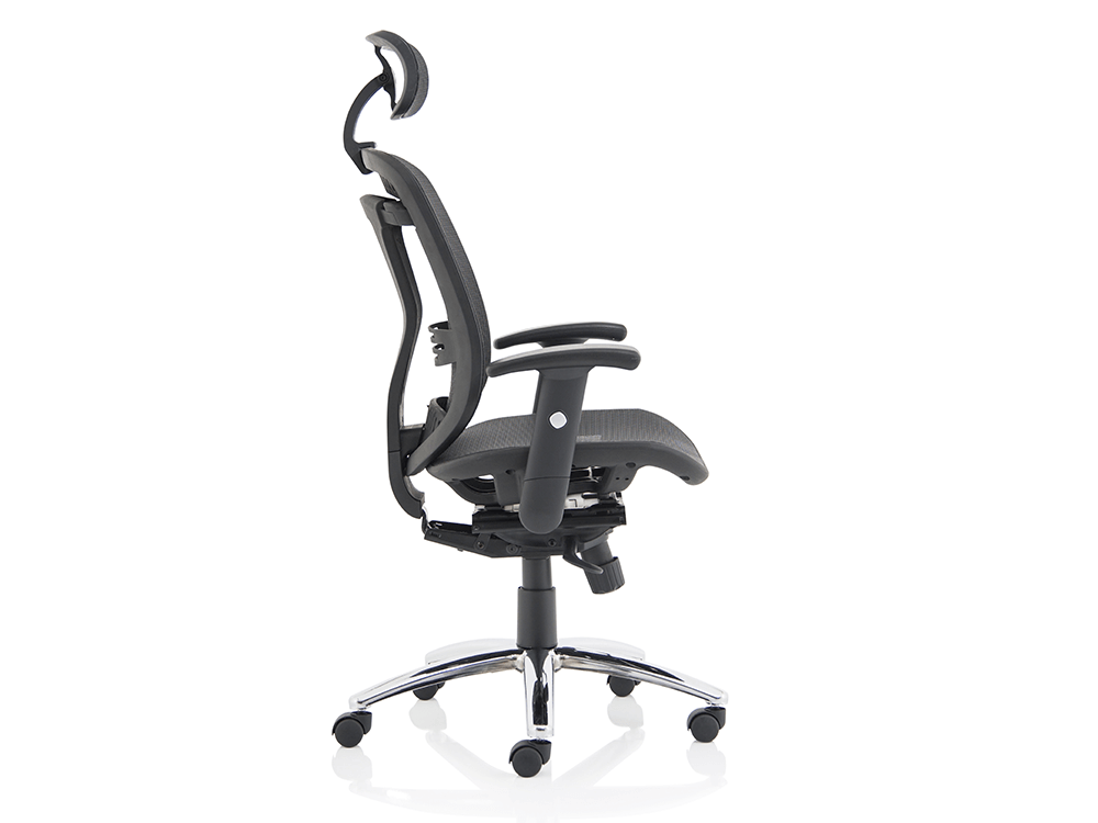 Rennie Black Mesh Executive Chair With Headrest4