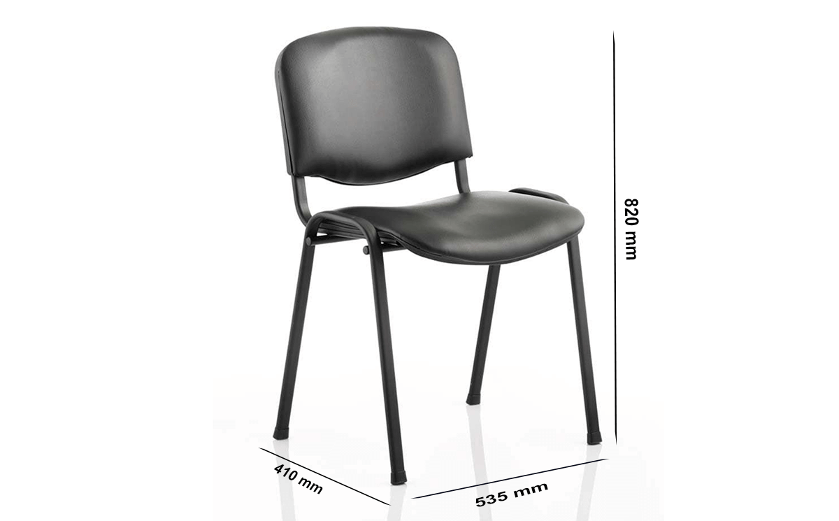 Size Eloisa Medium Black Stacking Chair Without Arms Size Eloisa Medium Black Stacking Chair Without Arms