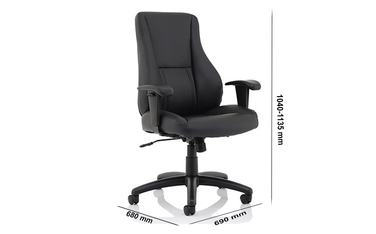 Size Marcel High Back Black Leather Chair Size Marcel High Back Black Leather Chair