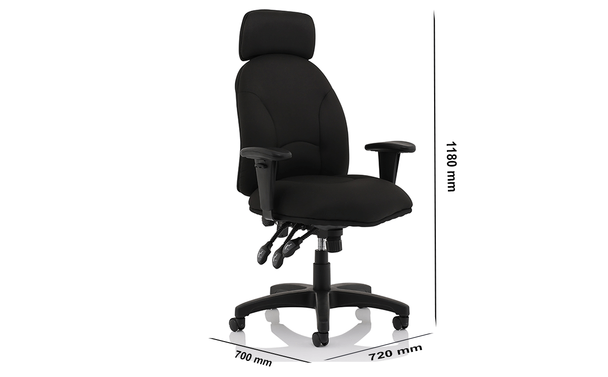 Size Martina Black Fabric Executive Chair Size Martina Black Fabric Executive Chair