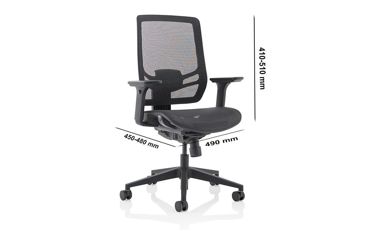Size Teresa – Black Mesh Back Chair With Arms Size Teresa – Black Mesh Back Chair With Arms