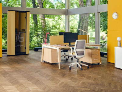 Trendy 1 – Contemporary Operational Office Desk For 2,4 And 6 Persons Image2