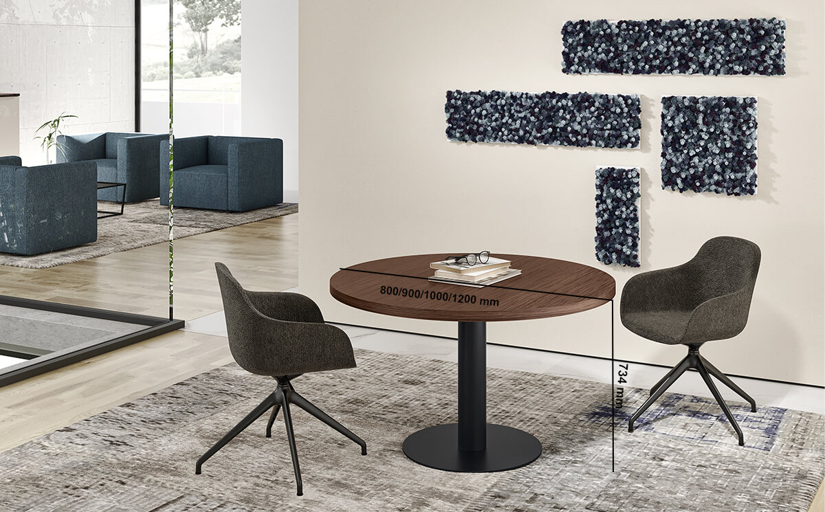 Bravvo 4 – Round Square & Barrel Meeting Room Table Bravvo 4 – Round Square & Barrel Meeting Room Table