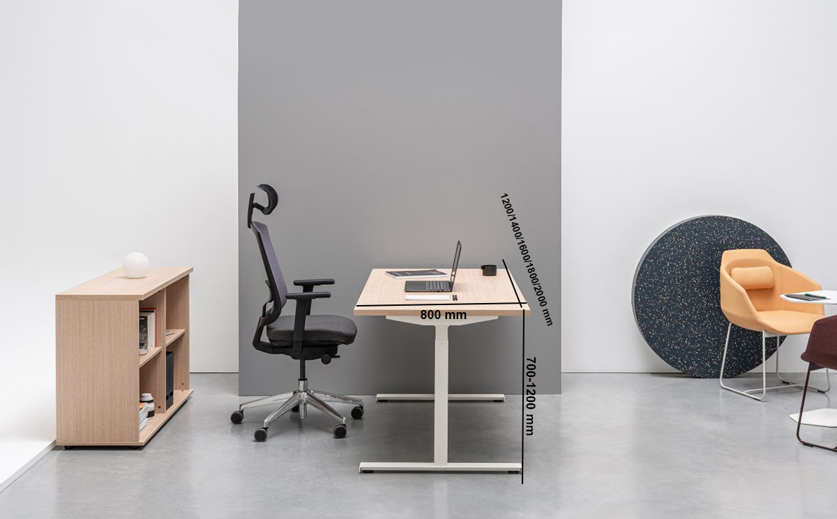 Giada – Electric Height Adjustable Executive Desk With Optional Pedestal Giada – Electric Height Adjustable Executive Desk With Optional Pedestal