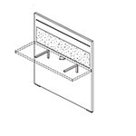 Amo 6 Slab Legs Workstation With Frontside Panel And Optional Credenza Unit Panel