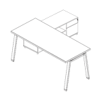 Desk with Credenza Unit