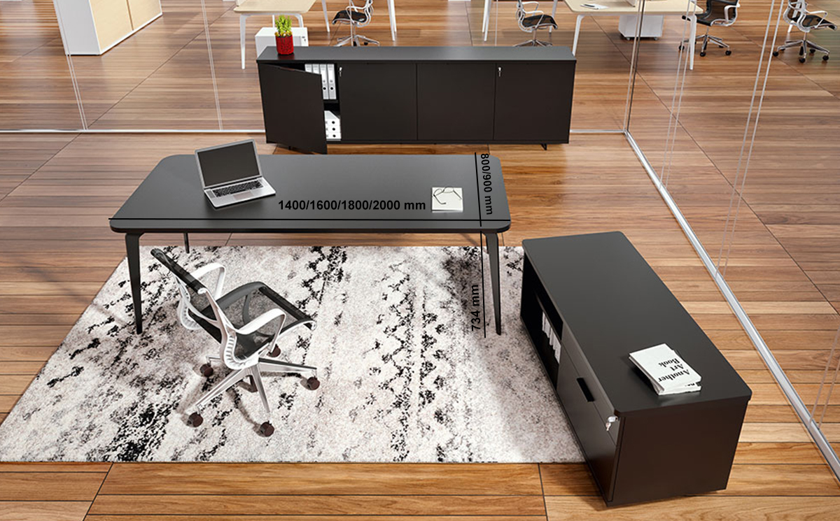 Donati Executive Desk With Optional Storage Unit Donati Executive Desk With Optional Storage Unit