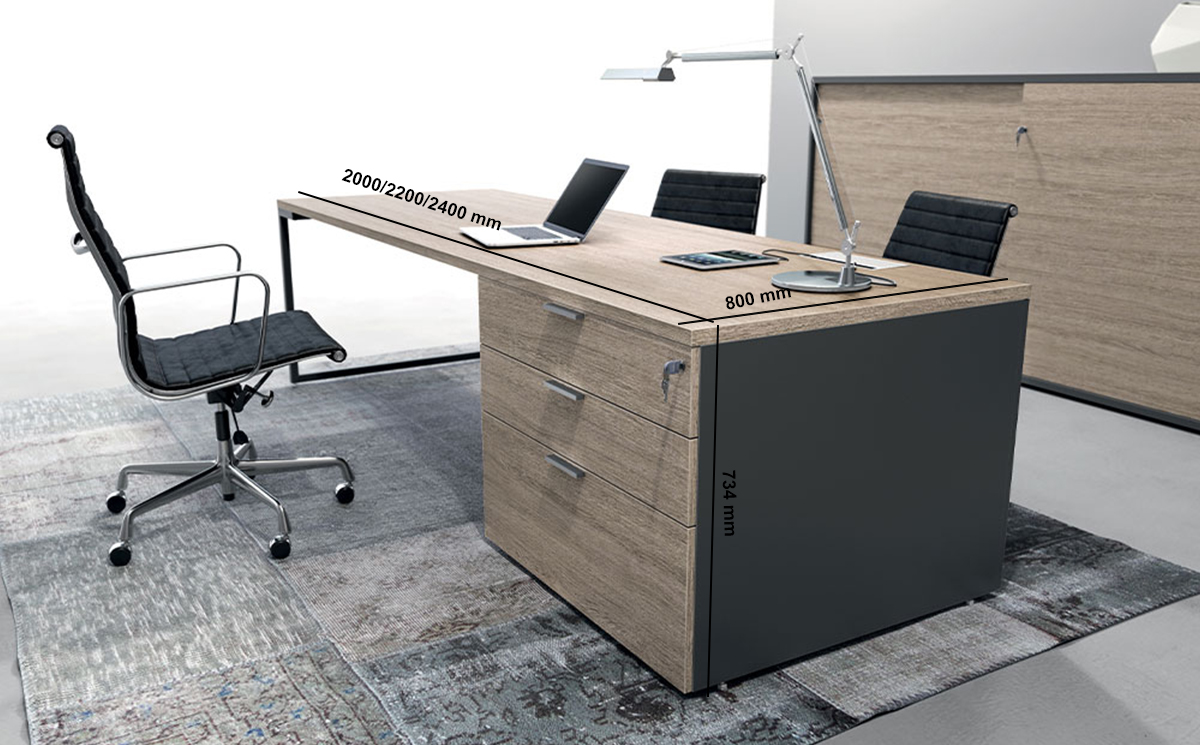 Lucan – Executive Desk With Drawer Unit Lucan – Executive Desk With Drawer Unit