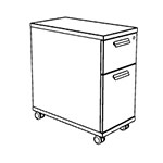 L320 x D800 x H650 (Mobile Pedestals)