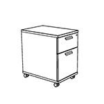 L420 x D600 x H650 (Mobile Pedestals)