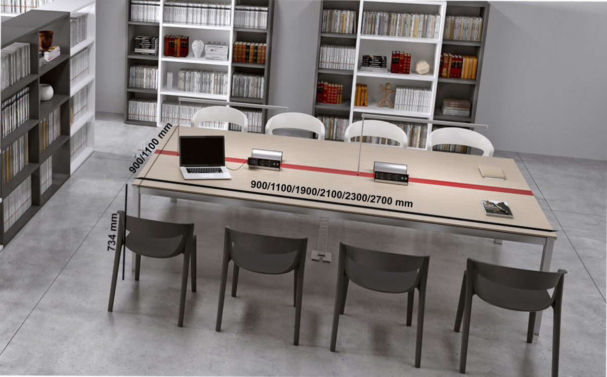 Neko 3 – Rectangular Meeting Room Table Size Image Neko 3 – Rectangular Meeting Room Table Size Image