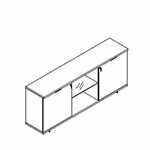 L2066 x D455 x H886 (Storage Unit with Hinged Doors)