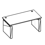 Desk with Slab Leg