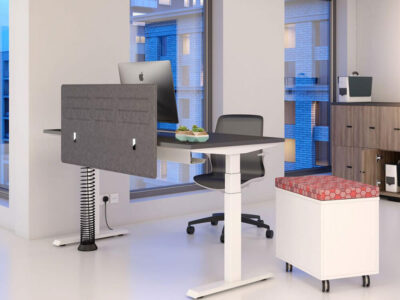 Eadric Height Adjustable Executive Desk With Optional Modesty Panel & Pedestal 03