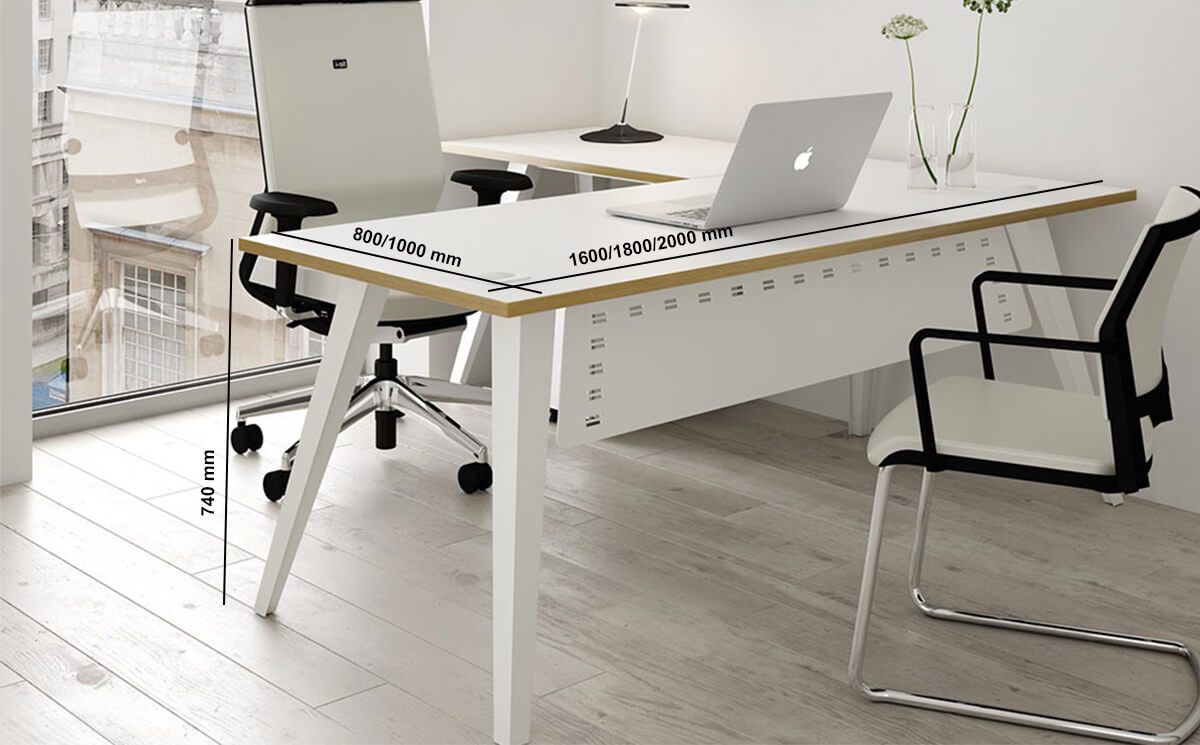 Eash – A Leg Executive Desk With Optional Return And Pedestal Unit Eash – A Leg Executive Desk With Optional Return And Pedestal Unit