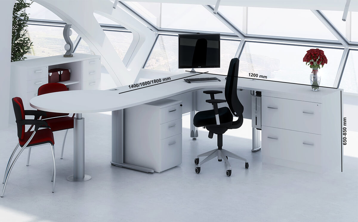 Eder – Height Adjustable Executive Desk With Optional Meeting Ends Eder – Height Adjustable Executive Desk With Optional Meeting Ends