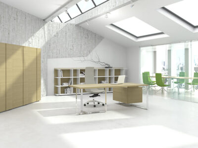 Fabrice Executive Desk With Modesty Panel And Credenza Unit Featured Image 4