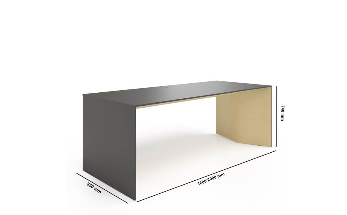 Fabron – Executive Desk With Panel Legs Fabron – Executive Desk With Panel Legs