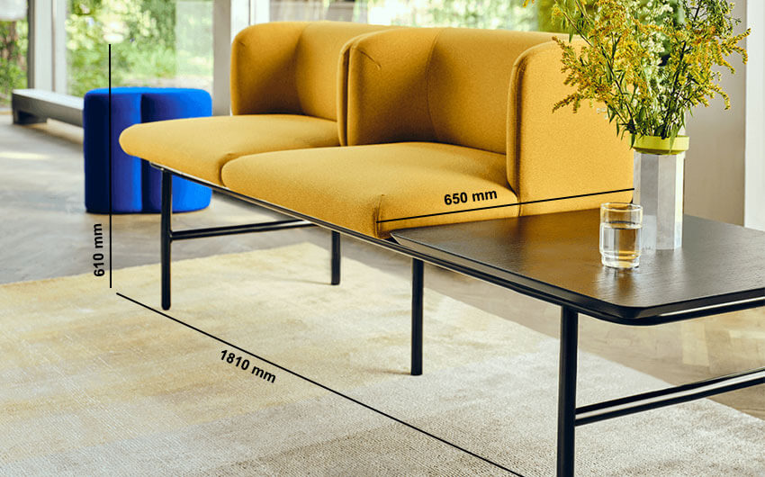 Maalay 1 – 2 Seater Sofa With 1 Table & Optional High Screen And Backrest Maalay 1 – 2 Seater Sofa With 1 Table & Optional High Screen And Backrest