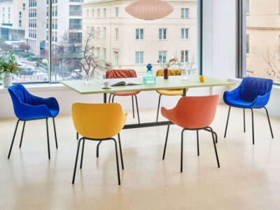 Maanami – Soft Seating Chair With 4 Legs And Optional Draped Cushion 03