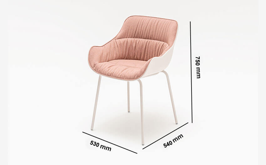 Maanami – Soft Seating Chair With 4 Legs And Optional Draped Cushion Maanami – Soft Seating Chair With 4 Legs And Optional Draped Cushion