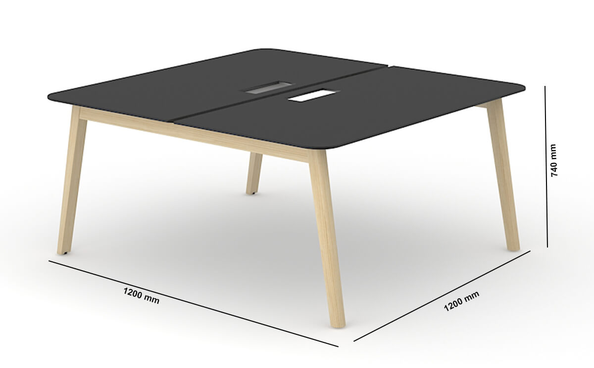 Fahri 2 Meeting Table With Wood Legs Fahri 2 Meeting Table With Wood Legs