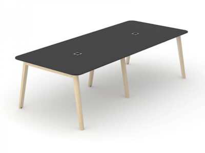 Fahri 2 Meeting Table With Wood Legs 2