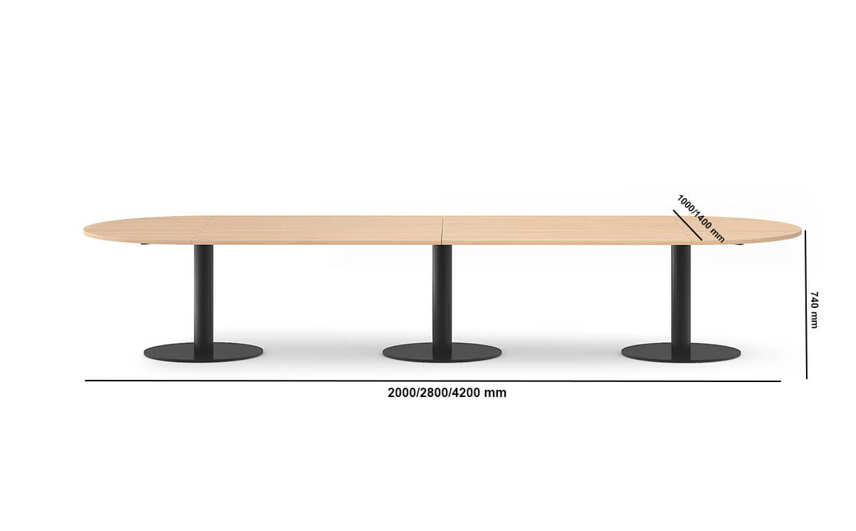 Faraday Meeting Table With Round Ends Faraday Meeting Table With Round Ends