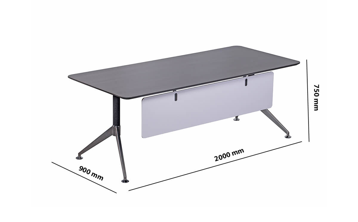 Maceo Executive Desk With Modesty Panel And Optional Credenza Unit Dimension Image Maceo Executive Desk With Modesty Panel And Optional Credenza Unit Dimension Image