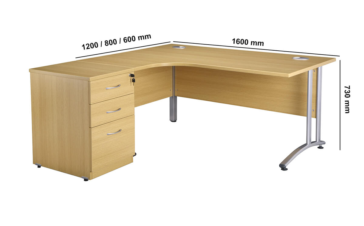Madoc Radial Desk With Modesty Panel And Cantilever Legs Dimension Image Madoc Radial Desk With Modesty Panel And Cantilever Legs Dimension Image