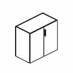 L800 x D430 x H734 (2 Doors + 1 shelf)