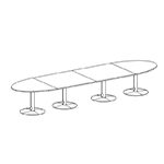 Large Oval Shape Table (Trumpet Leg, 16 Persons with me)
